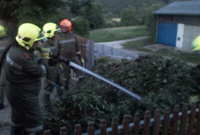 Brandverdacht bei Grünschnittsammelplatz, 17.08.2013