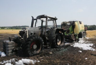 Traktorbrand in Rennersdorf am 04.08.2013