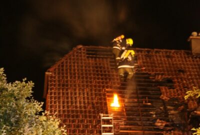 Dachstuhlbrand Deutschbach-Rabenstein, 04.06.2015